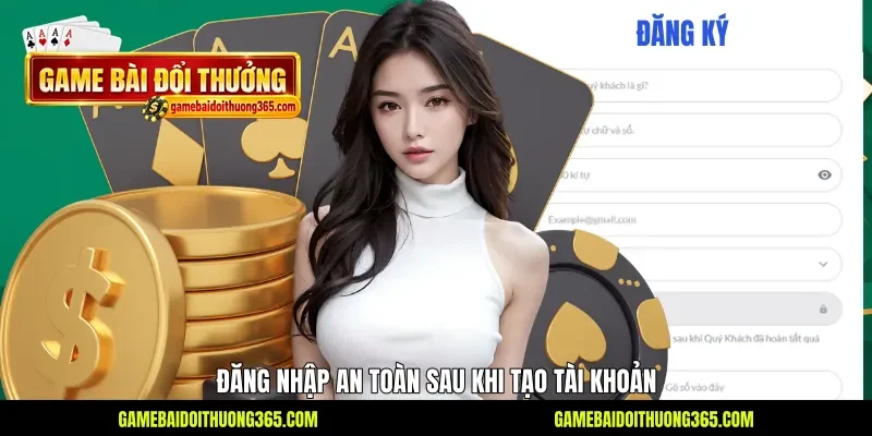 Đăng nhập an toàn sau khi tạo tài khoản